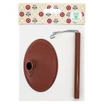 Подставка для кукол и игрушек овальная 10см, H-13-23см: пластик/металл, цв. Коричневый