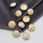 Пуговицы на ножке 28L=18 мм, металл, M.Gold (матовый золотой), 10 шт, MP03