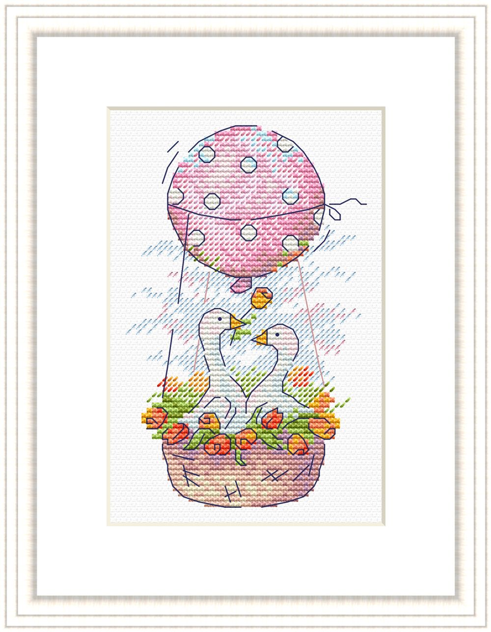 Набор для вышивания нитками МП Студия (Жар-птица), Романтичный полёт, 13х8 см