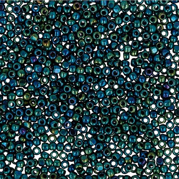 Бисер Toho 15/0 Charlotte 2 (1.7 мм), 25 г (5х5 г), 0506 зеленый/меланж