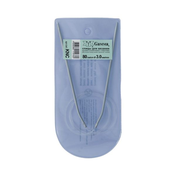 Спицы круговые металл ⌀3,0 мм, 80 см, с покрытием, Gamma KNC