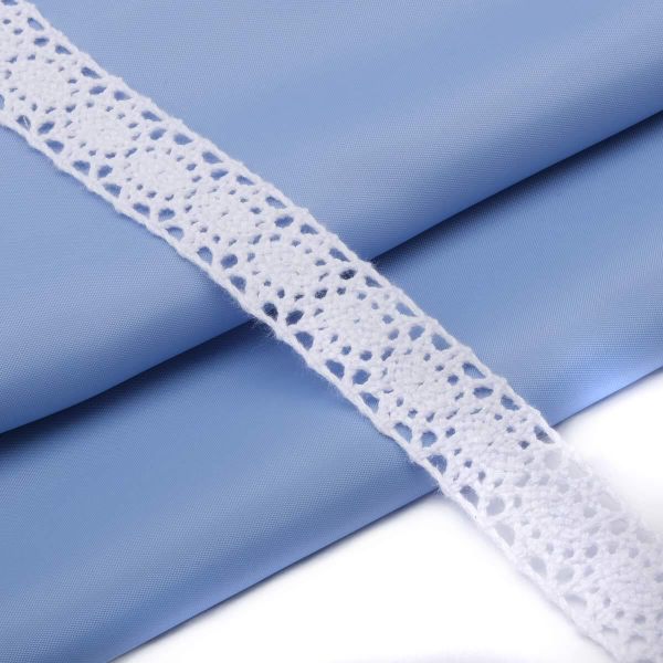 Кружево вязаное (тесьма) хлопковое 20 мм / 25м двухстор. (белый)