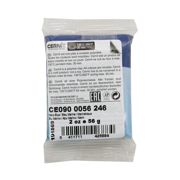 Полимерная глина Cernit №1 запекаемая, классическая 56-62 гр, 246 т.синий