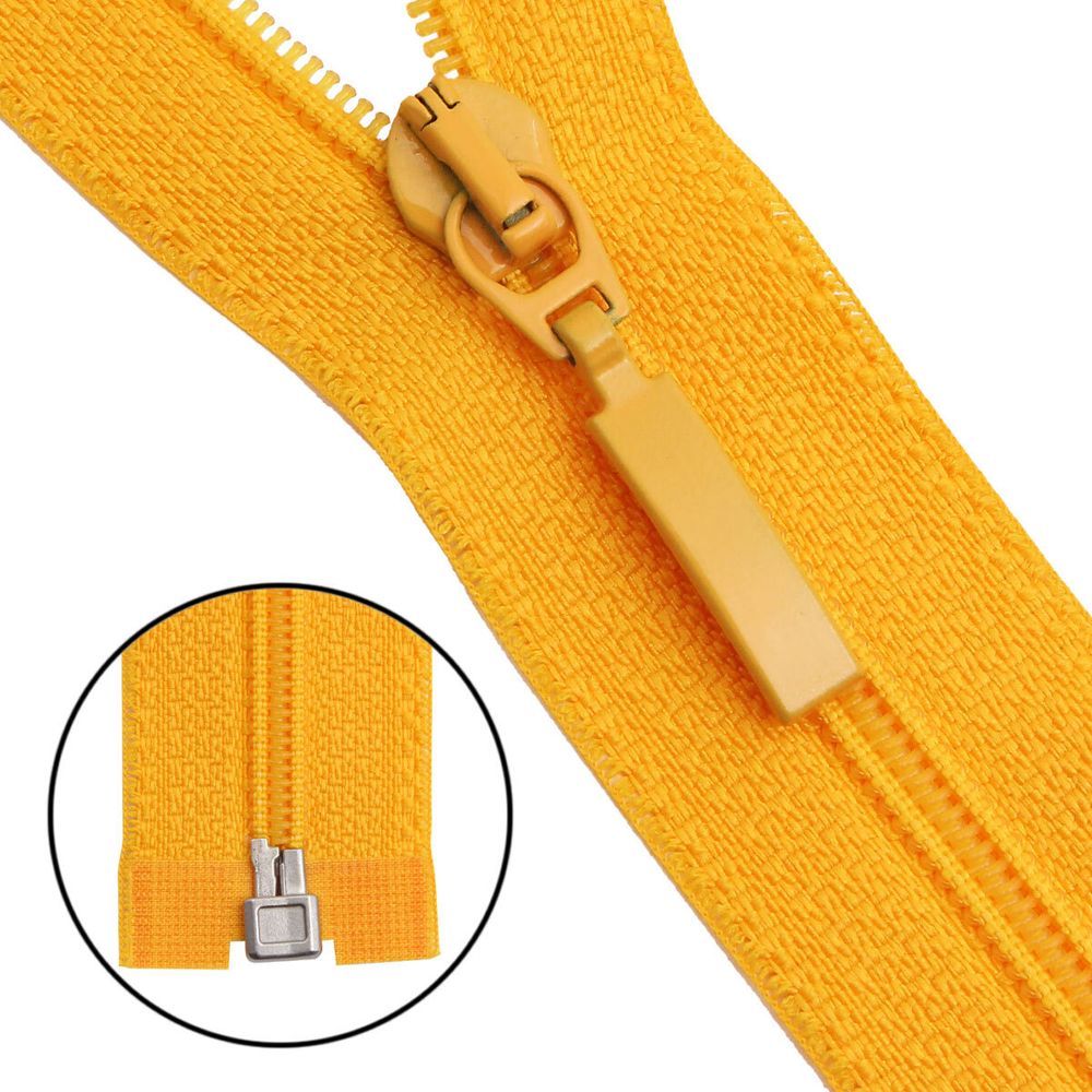 Молния спираль (витая) Arta Т5 (5 мм) 1 зам., разъем., 70 см, цв. 506 желтый, уп.5 шт