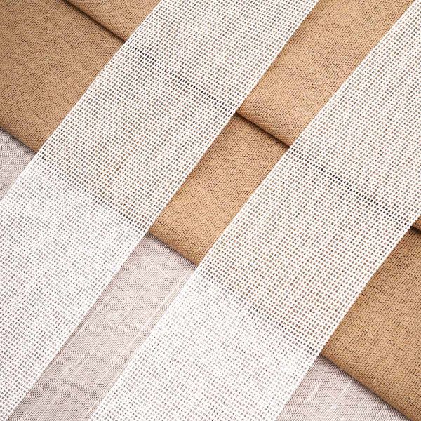 Лента джутовая декоративная 60.0 мм / 15 метров, белый, 3AR3224