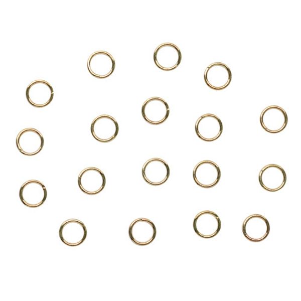 Колечко для бижутерии двойное 5.0 мм, 18 шт, 27275 золото