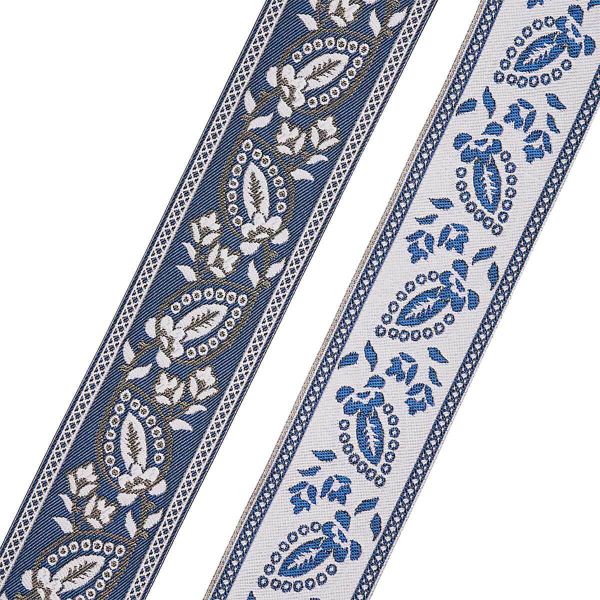 Лента (тесьма-бордюр) жаккардовая 60.0 мм / 25±1 метров, 4 синий, 3AR2679