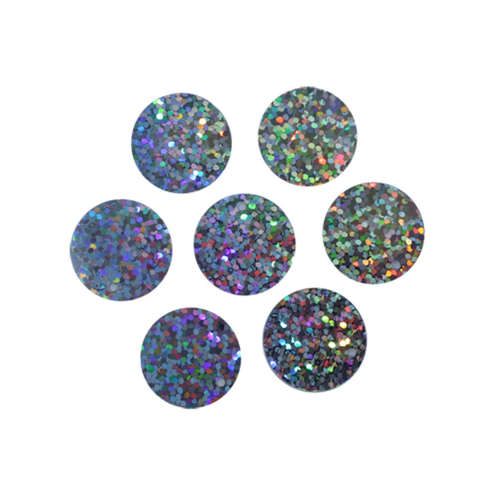 Пайетки плоские 20 мм, упак. 10 гр, Астра, 50112 серебро голограмма, уп.10 шт