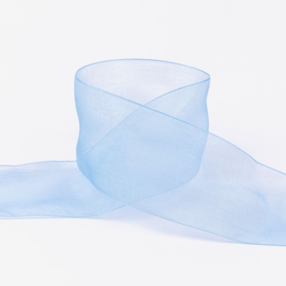 Лента капроновая (органза) 50.0 мм / 22.8±1 метра, 088 небесно-голубой, Blitz OR-50