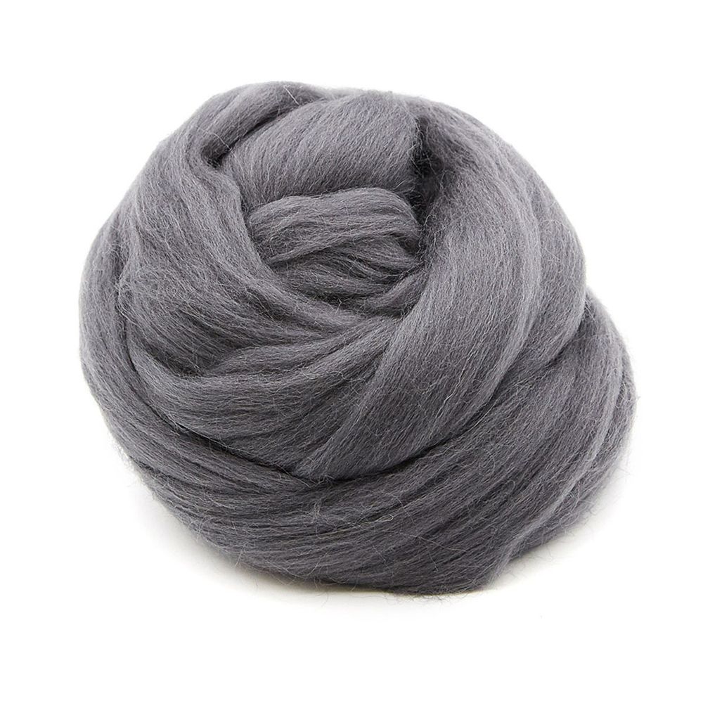 Шерсть для валяния Троицкая п/тонкая 1х100 г (до 29 мкр), 393 светлый маренго