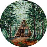 Набор для вышивания нитками Panna Живая картина JK-2239, Лесная гармония, 11.5х11.5 см