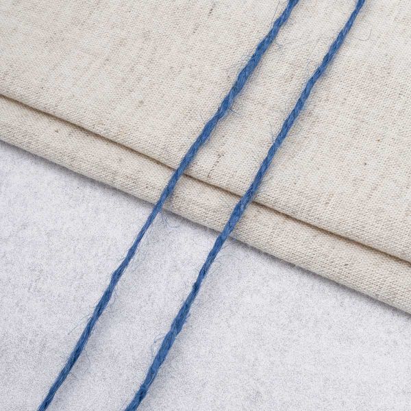 Шпагат джутовый ⌀1.4 мм / 50 метров (50 г), 2-ниточный, 1200 текс, евробобина, синий