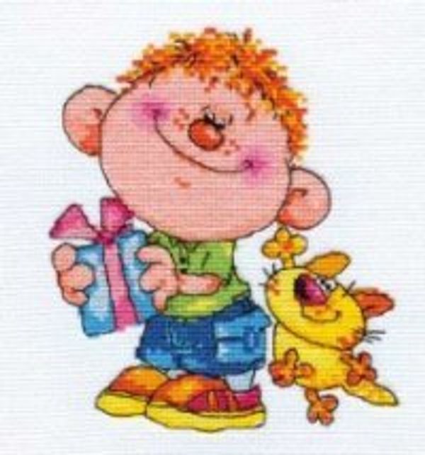 Набор для вышивания нитками Алиса, Антошка 12х14 см