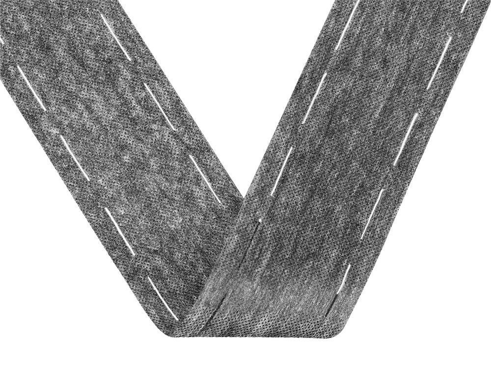 Лента корсажная клеевая перфорированная 60.0 мм / 200 метров, 50 г/м², цв. серый, 20150 9/1/40/1/9, БрючникоФФ