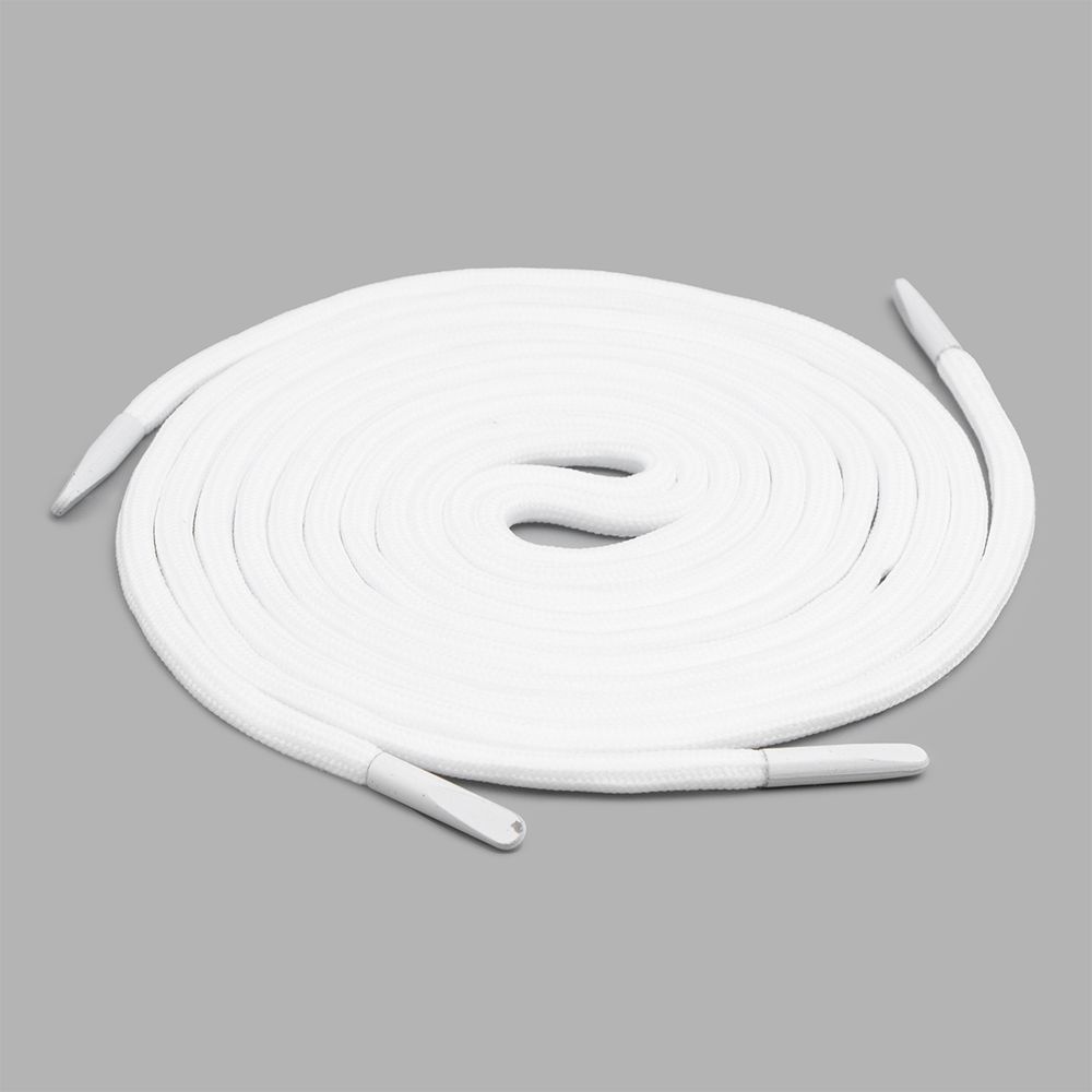 Шнурки круглые с металлическим наконечником 4.0 мм / 130 см, 1 пара (2 шт), белый, 6220-0133