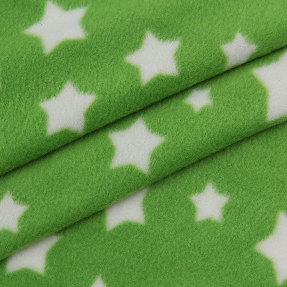 Трикотаж для кукол флис Звезды 190 (50х50 см +- 2см) (17 зеленый), 28880