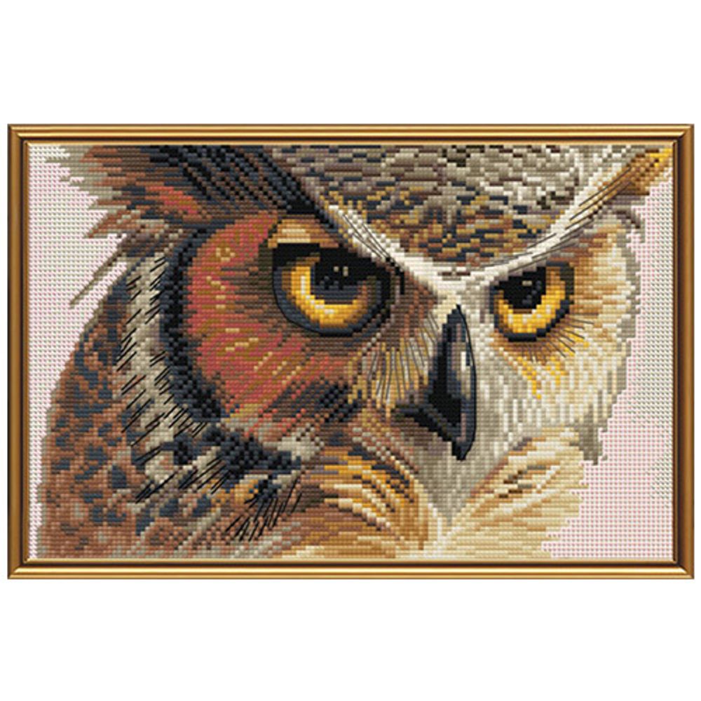Набор для вышивания нитками Нова Слобода, Филин 25х15см