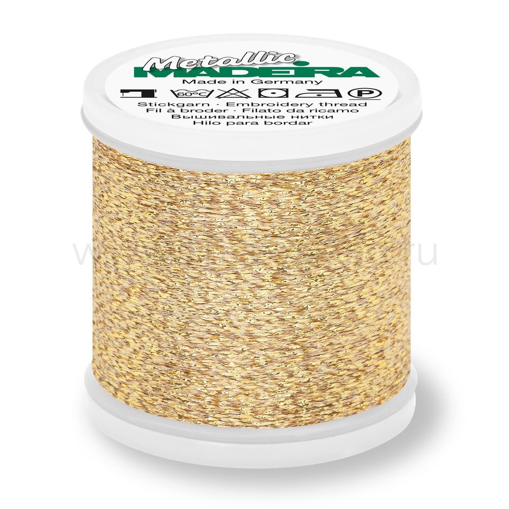 Нитки вышивальные металлизированные Madeira Metallic №40, 200 м, цв. 225, 9842, 5 катушек