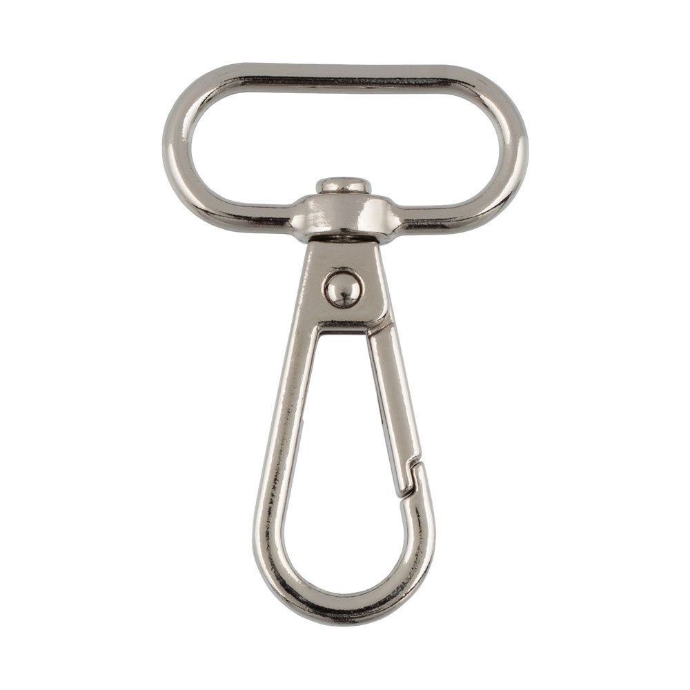 Карабин металл 25.0 мм (47х30 мм), 10 шт, 04 никель, Gamma GH 111/25/10