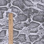 Сетка бельевая эластичная 100 г/м², шир.160 см / 1 метр, принт Питон, TBY.SZ025816, белый+черный