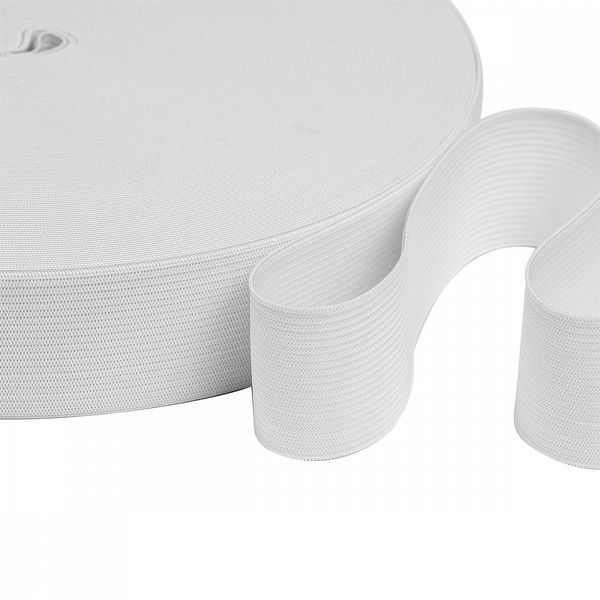 Резинка вязаная 35.0 мм / 40 метров, стандартная 3.9 г/п.м., белый