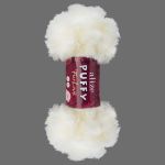 Пряжа Alize (Ализе) Puffy серия Нежный мех (Furlove) / уп.5 мот. по 100г, 6.3м, 62 светло-молочный
