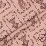 Ткань для пэчворка Peppy Век моды, отрез 50х55 см, 146 г/м², ВМ-17 розовый, Peppy