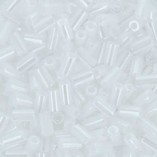 Бисер Toho Bugle 3 (3 мм), 500 г, 0121белоснежный/перламутровый