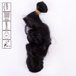 Трессы для кукол 15 см, 100 см, 38 г, 06 черный, HobbyBe HAR-4