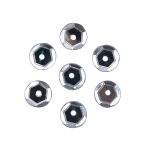 Пайетки граненые 6 мм, 100 гр, М18 темное серебро