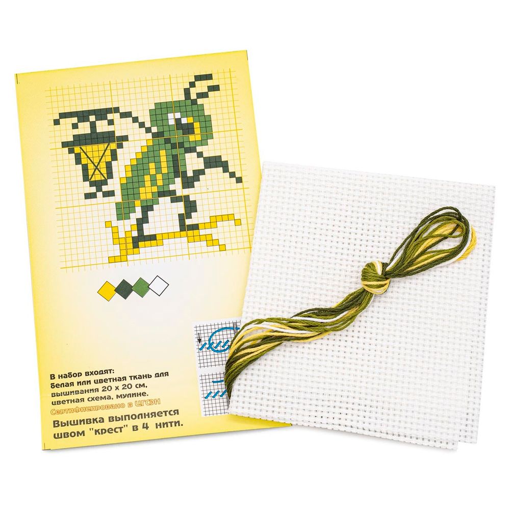 Набор для вышивания нитками РС Студия, Светлячок 8х8 см