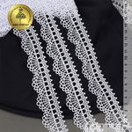 Пришивной кружевной воротник 25.4 см, TTR.12GY0009, цв.белый уп.25 компл, Kruzhevo