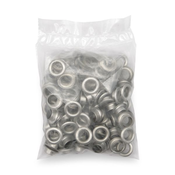 Люверсы металл ⌀_8.0 мм (внутр.), серебро, 100 шт, BIG