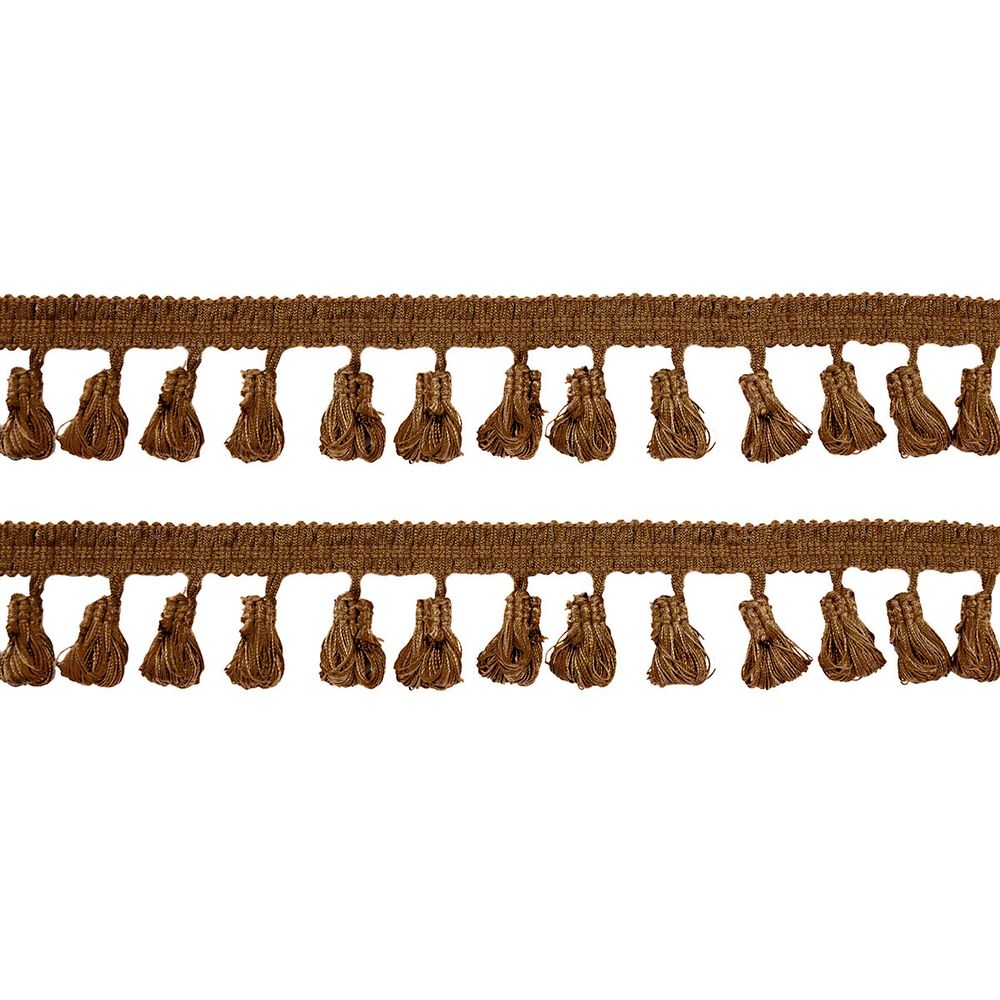 Бахрома отделочная 50.0 мм / 10 метров, с кистями 201 кофе