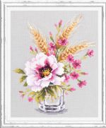 Набор для вышивания нитками Чудесная игла, Мак и часики 18х23 см