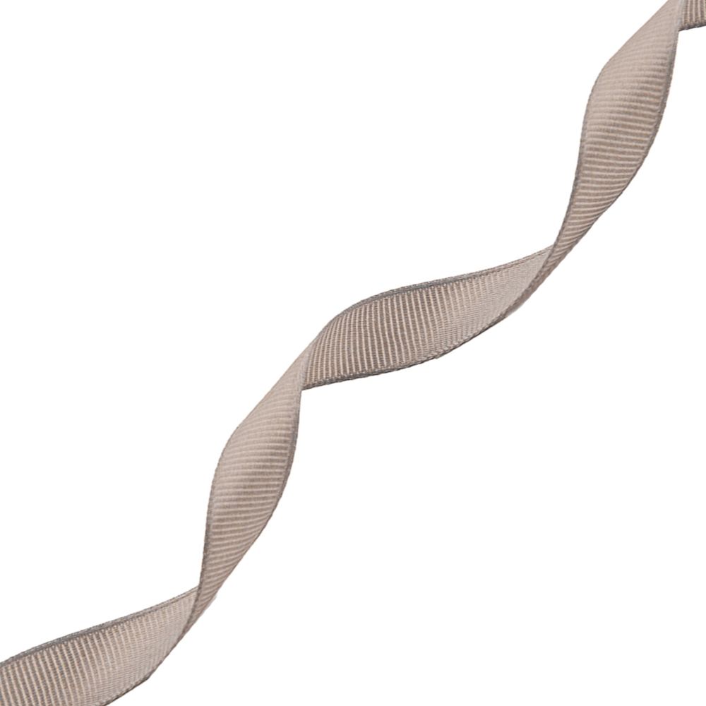 Лента репсовая (в рубчик) 12.0 мм, 075 серо-коричневый, уп.18,28 м