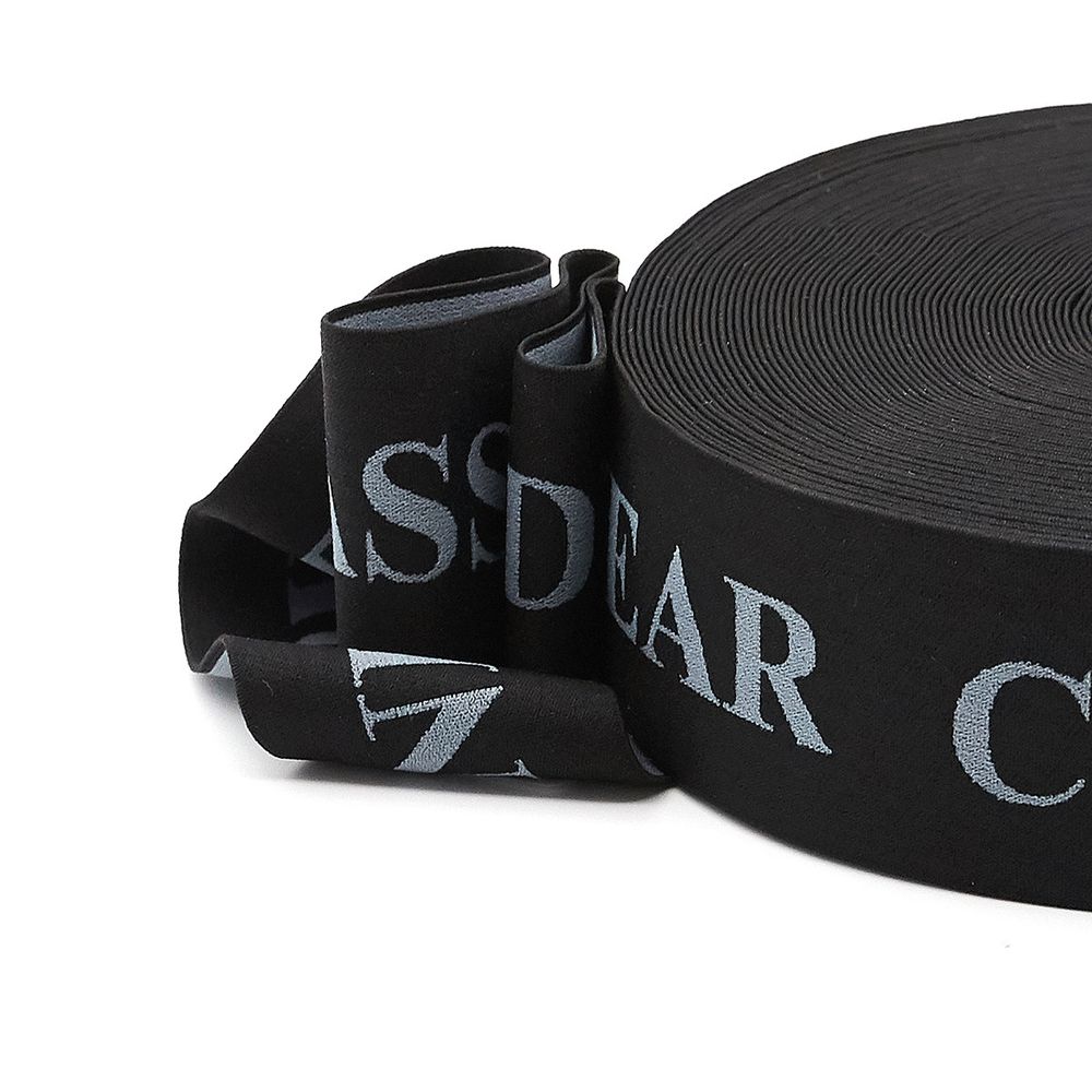 Резинка декоративная жаккардовая 50.0 мм / 25 метров, CLASSIC UNDERWEAR, черный/2015 серый