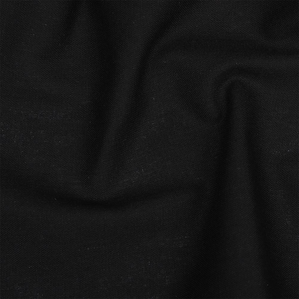 Льняная ткань 185 г/м², 140 см, в нарезке, цв. 33 черный, 10 метров /TOS/