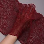 Кружево бельевое эластичное 240 мм / 13.72 м, цв. C520 т.красный