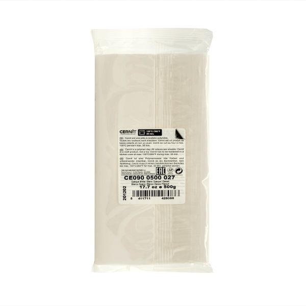 Полимерная глина Cernit №1 запекаемая, классическая 500гр, 027 - белый матовый