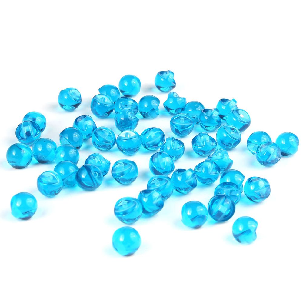 Пуговицы на ножке под камень из смолы 11мм (аквамарин), 100 шт