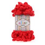 Пряжа Alize (Ализе) Puffy / уп.5 мот. по 100 г, 9м, 056 красный A