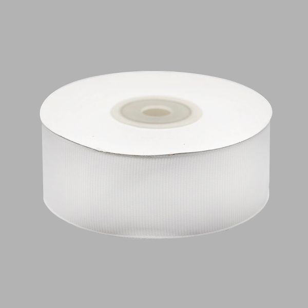 Лента репсовая (в рубчик) 30.0 мм, 001 белоснежный, уп.18,28 м