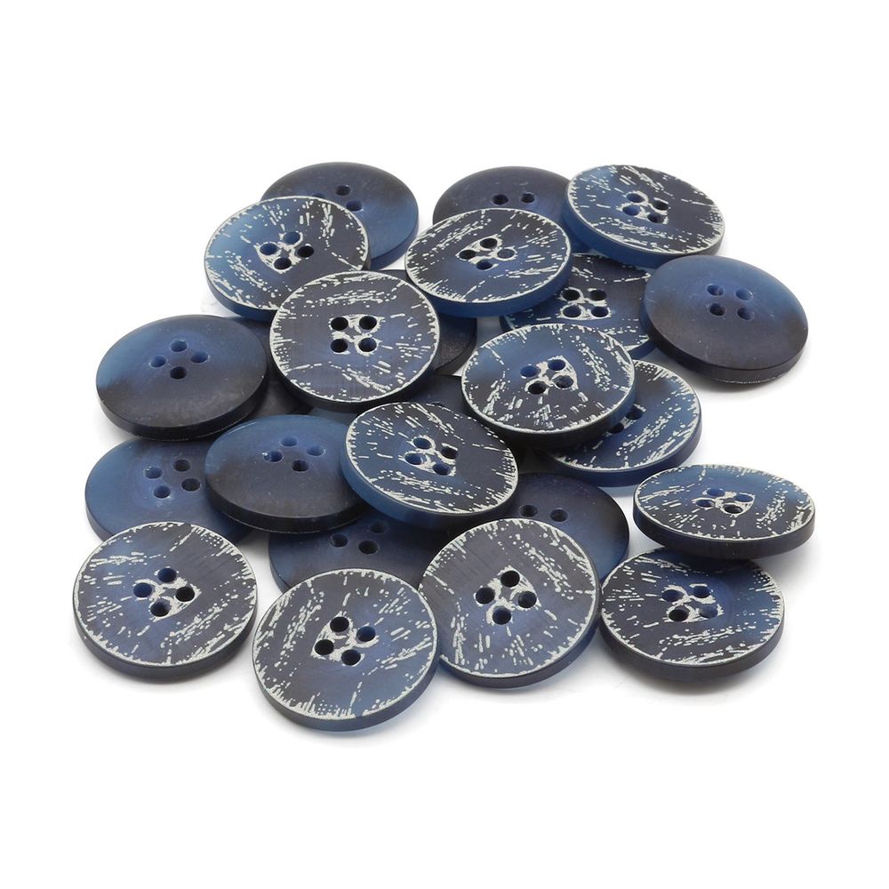 Пуговицы 4 прокола 36L (синий), 24 шт, S090107 /TOS/