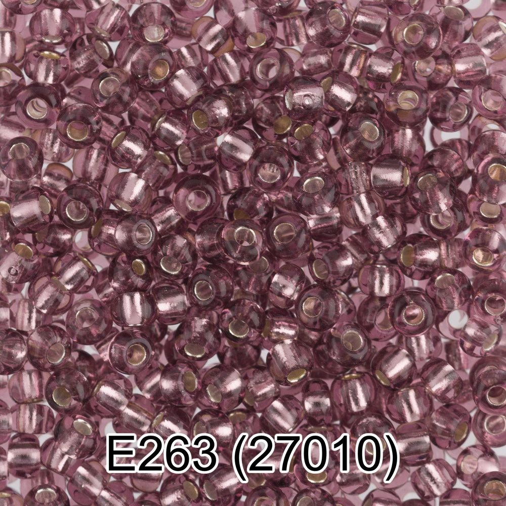 Бисер Gamma 10/0 (2.3 мм), 50 г, E263 св.сиреневый, 27010, круглый 5