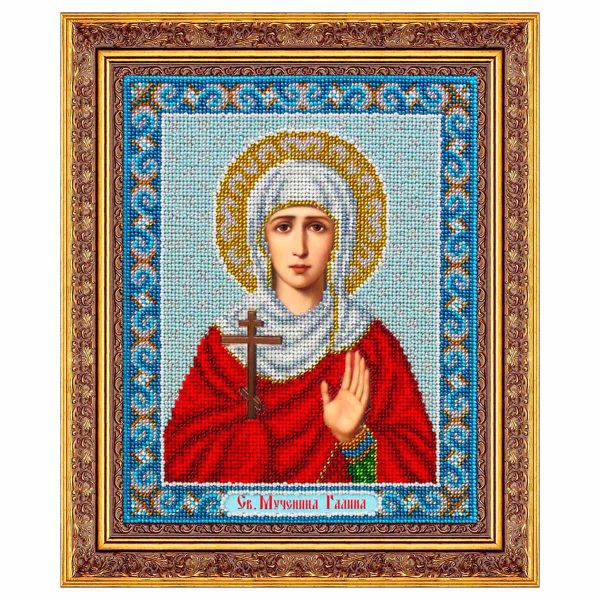 Набор для вышивания бисером Паутинка, Св.Галина, 25х20 см