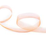 Лента капроновая (органза) двухцветная 15.0 мм / 22.5 метров, 001/021 белый/бл.оранжевый, Blitz ORP-15