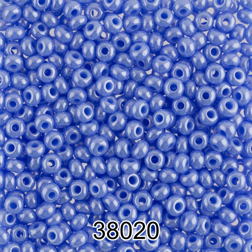 Бисер Preciosa круглый 10/0, 2.3 мм, 500 г, 38020 (Ф045) голубой