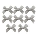 Бантики пришивные 3х2 см, 8 шт, св.бежевый горох