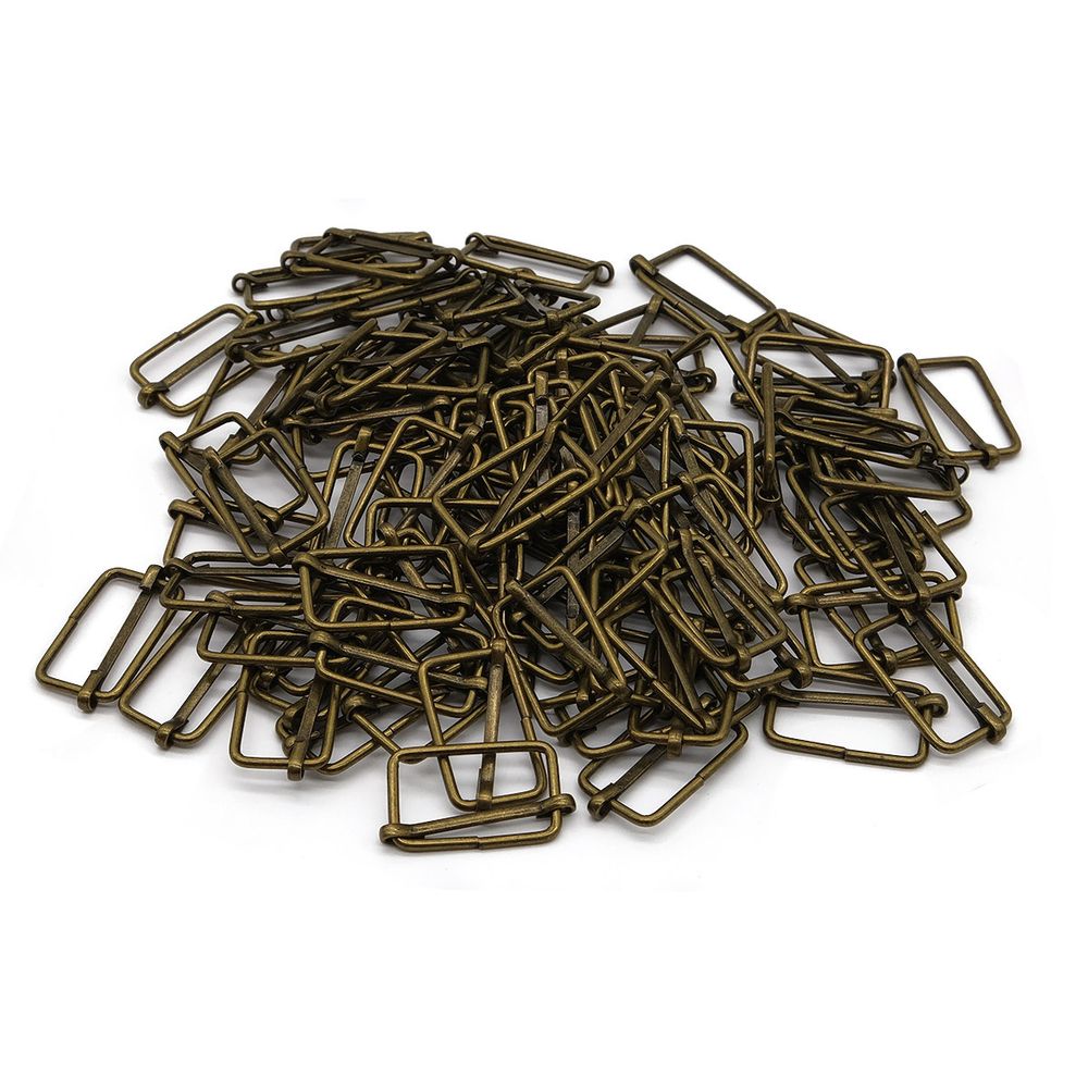 Рамка регулировочная металл 25 мм (29х17 мм, ⌀2 мм), бронза, 100 шт